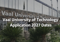 Vaal University of Technology Application 2027 Dates