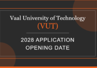Vaal University of Technology (VUT) 2028 Application Opening Date
