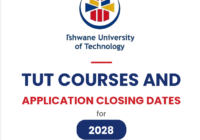 TUT Courses and Application Closing Dates for 2028
