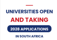 Universities Open and Taking 2028 Applications In South Africa