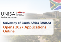 University of South Africa (UNISA) Opens 2027 Applications Online